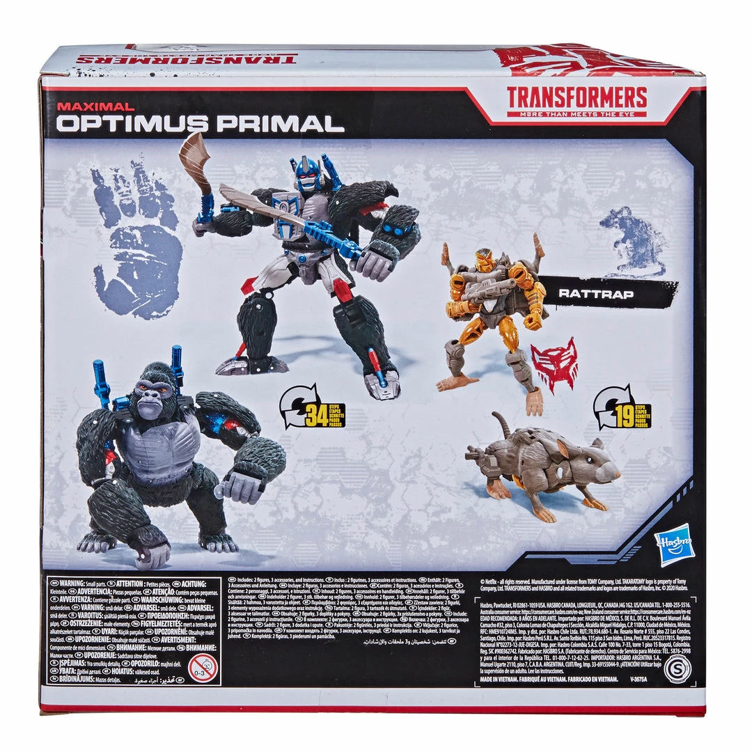 Transformers War For Cybertron Series-Inspired Optimus Primal And Rattrap