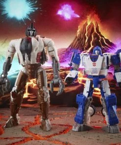 Partner Exclusives Transformers Generations War For Cybertron: Kingdom Battle Across Time Collection Deluxe WFC-K40 Autobot Mirage & Maximal Grimlock