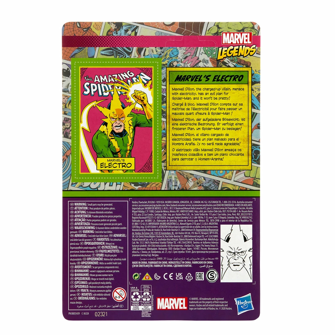 Hasbro Pulse Exclusives Marvel Legends RETRO 3.75 Spiderman & Marvelās Electro (Hasbro Pulse Exclusive)