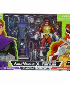 Power Rangers X Teenage Mutant Ninja Turtles Lightning Collection Morphed Raphael And Foot Soldier Tommy