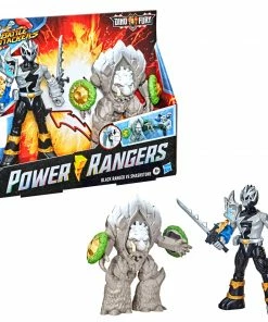 Power Rangers Dino Fury Battle Attackers Black Ranger Vs. Smashstone