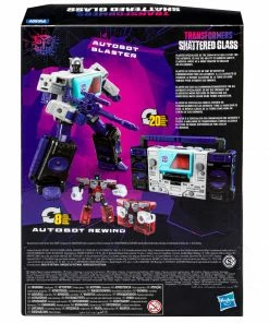 Transformers Generations Shattered Glass Collection Autobot Blaster & IDW’s Shattered Glass -- Blaster (Exclusive Hasbro Pulse Variant Cover) New