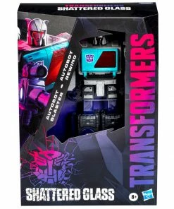 Transformers Generations Shattered Glass Collection Autobot Blaster & IDW’s Shattered Glass -- Blaster (Exclusive Hasbro Pulse Variant Cover) New