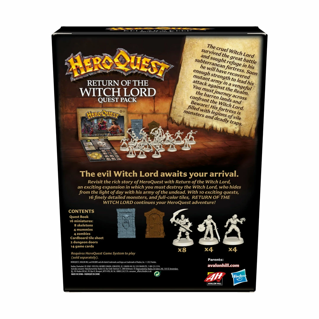 Avalon Hill HeroQuest Return Of The Witch Lord Other Brands