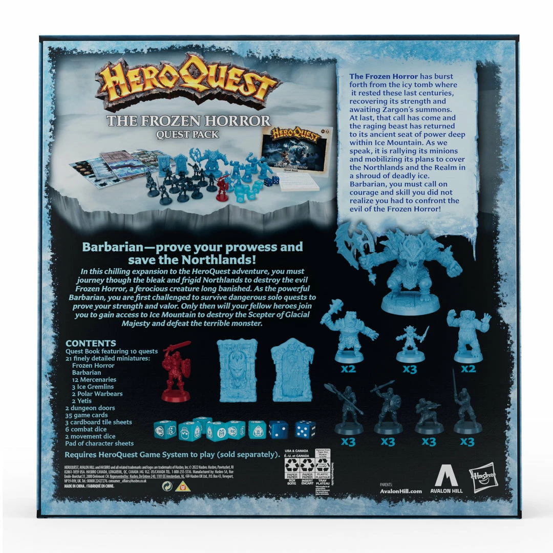 Avalon Hill HeroQuest The Frozen Horror New