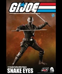 G.I. Joe Snake Eyes Collectible Figure 1/6 Scale By Threezero Back In Stock
