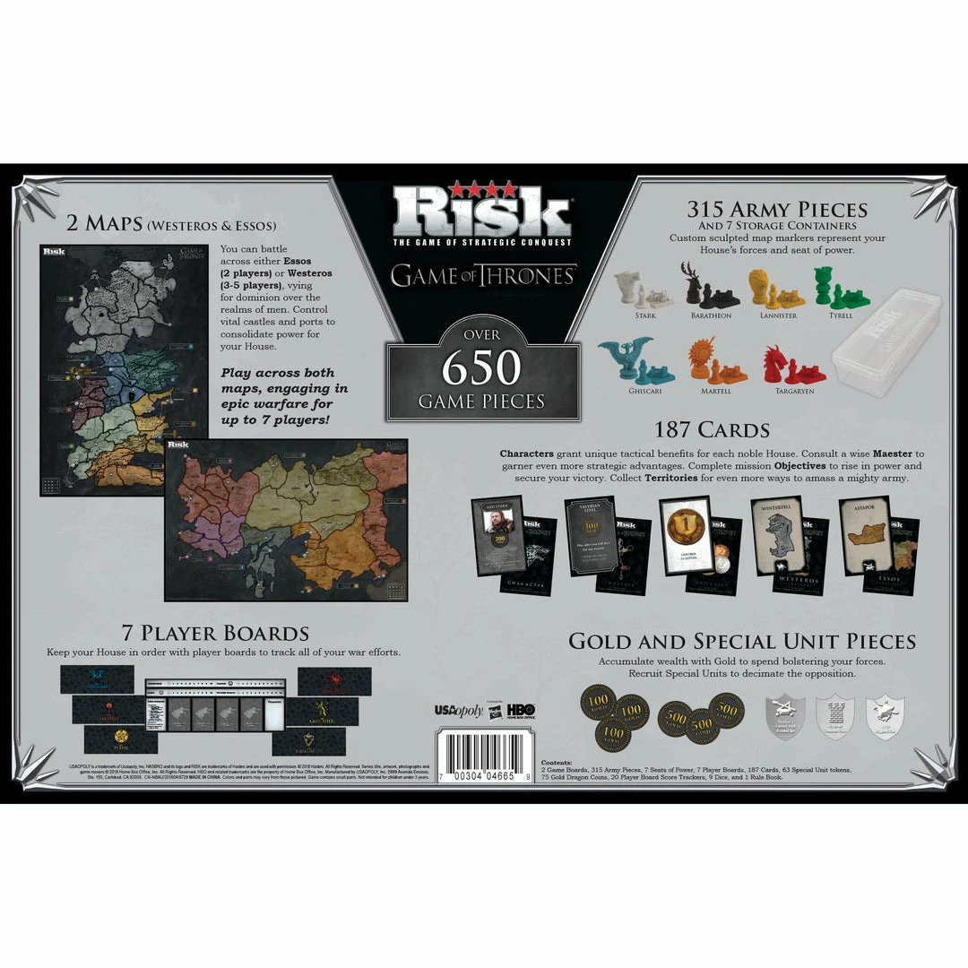 USAopoly RISK Game Of Thrones⢠Hasbro Gaming
