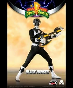Back In Stock Mighty Morphin Power Rangers Black Ranger Collectible Figure 1/6 Scale By Threezero