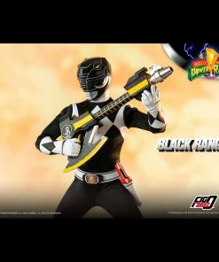 Back In Stock Mighty Morphin Power Rangers Black Ranger Collectible Figure 1/6 Scale By Threezero