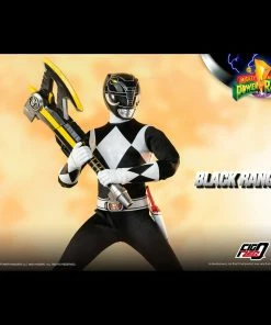 Back In Stock Mighty Morphin Power Rangers Black Ranger Collectible Figure 1/6 Scale By Threezero