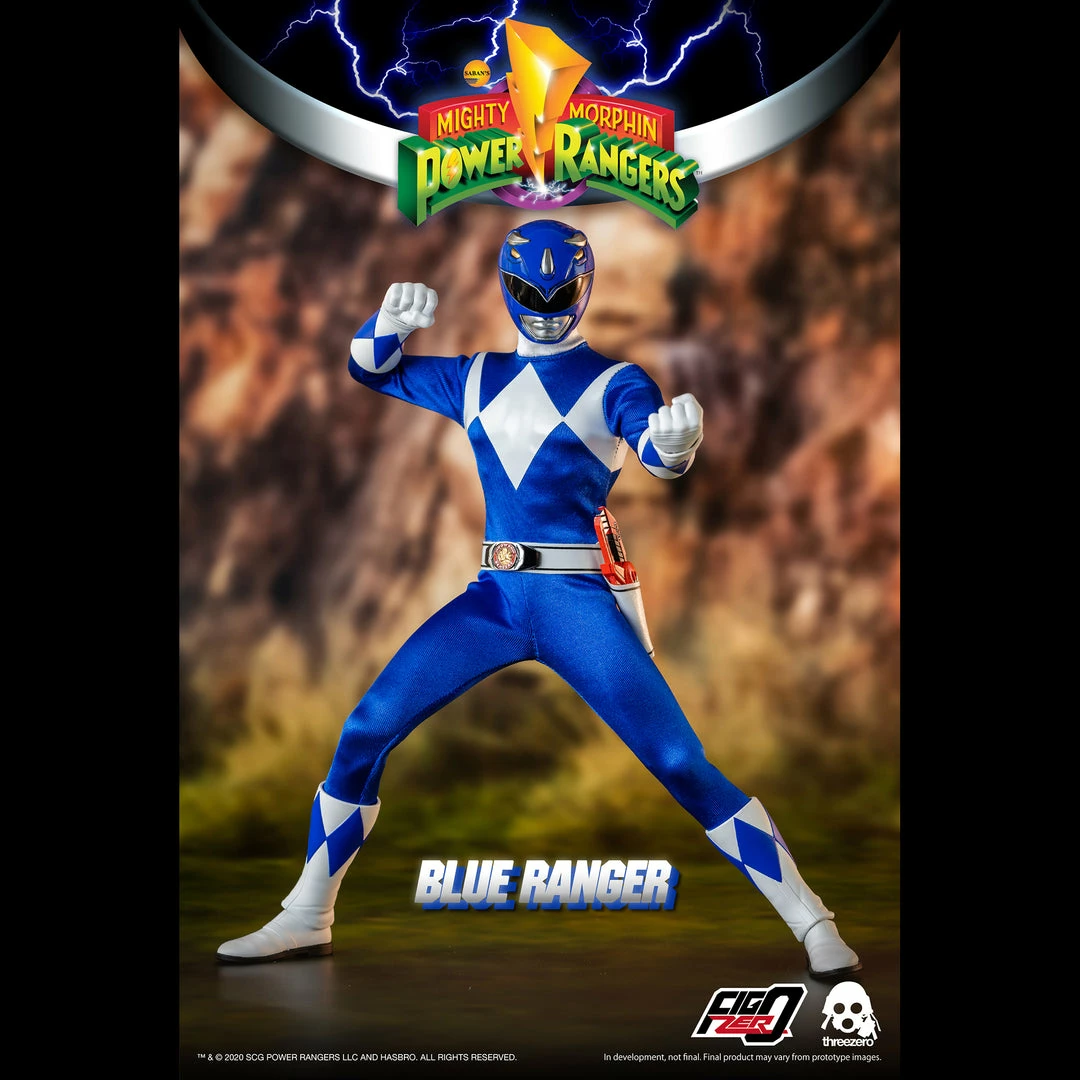 Mighty Morphin Power Rangers Blue Ranger Collectible Figure 1/6 Scale By Threezero