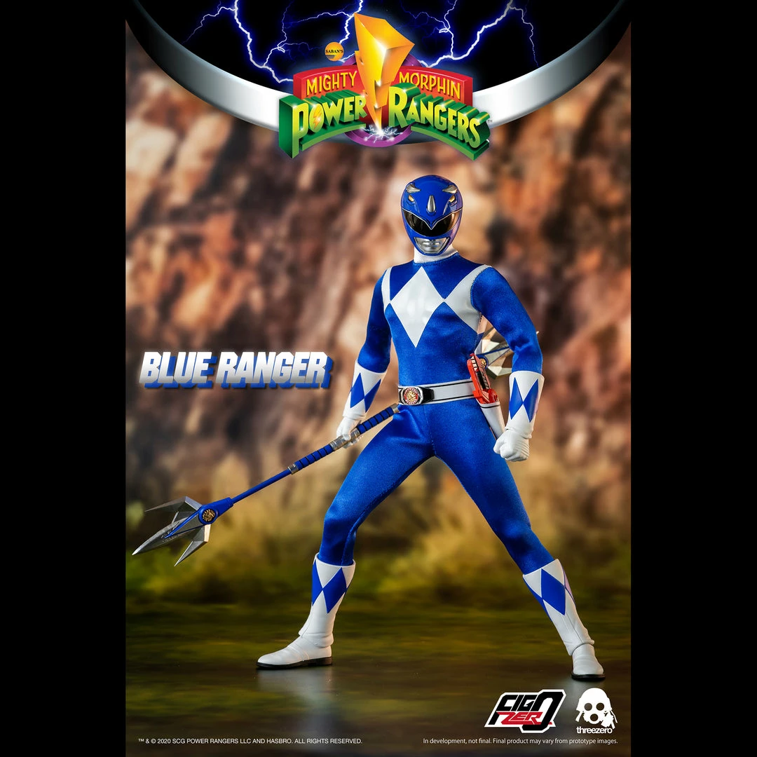 Mighty Morphin Power Rangers Blue Ranger Collectible Figure 1/6 Scale By Threezero