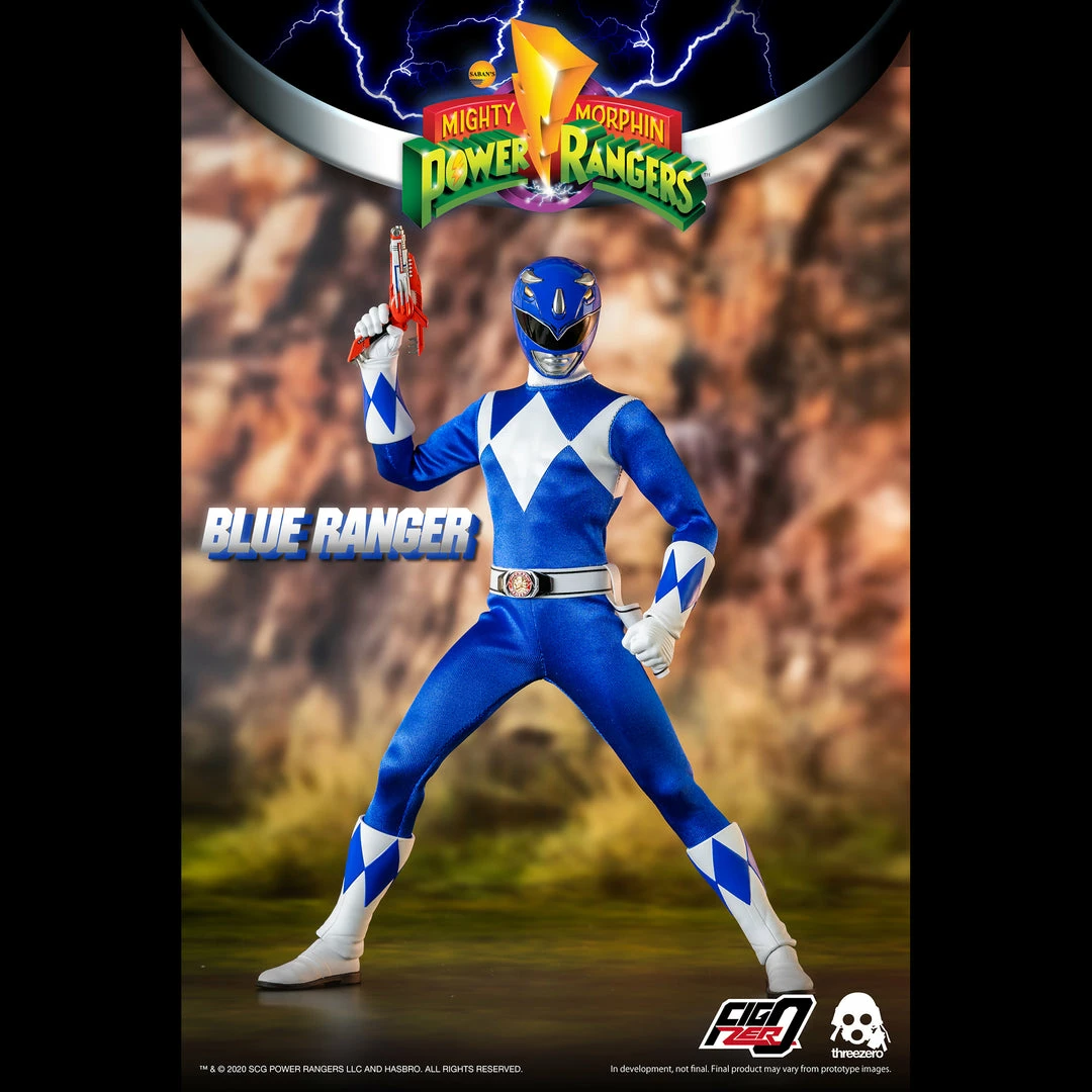 Mighty Morphin Power Rangers Blue Ranger Collectible Figure 1/6 Scale By Threezero