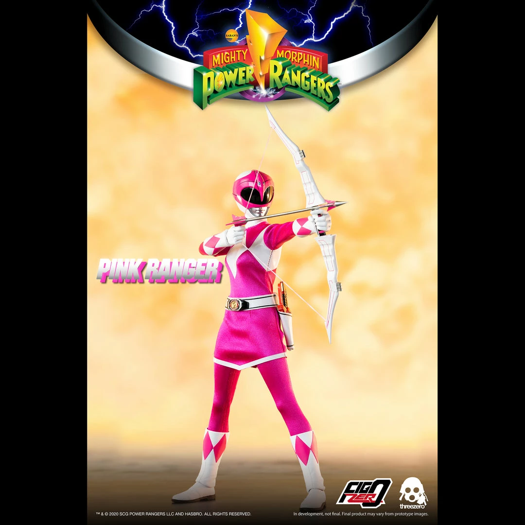 Back In Stock Mighty Morphin Power Rangers Pink Ranger Collectible Figure 1/6 Scale By Threezero