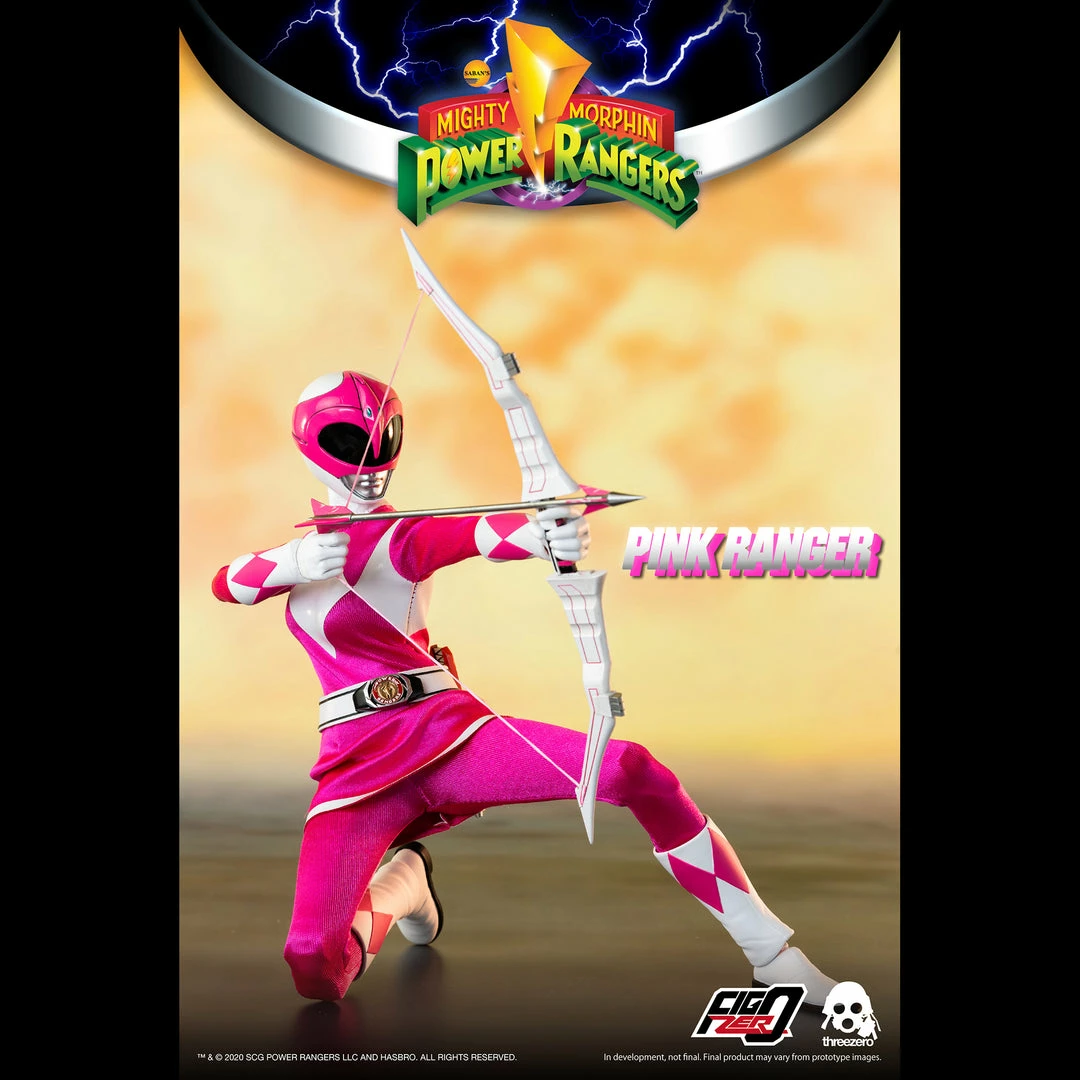 Back In Stock Mighty Morphin Power Rangers Pink Ranger Collectible Figure 1/6 Scale By Threezero
