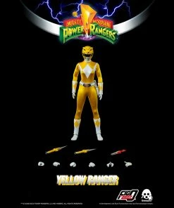 Back In Stock Mighty Morphin Power Rangers Yellow Ranger Collectible Figure 1/6 Scale By Threezero